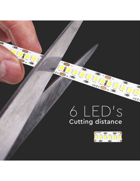 LED strip 24V, Samsung chip, SMD2835, 15W/m, 240 leds/m, IP20, width 10mm - V-TAC PRO VT-2835