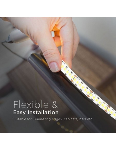 Strip led 24V, chip Samsung, SMD2835, 15W/m, 240 led/m, IP20, larghezza 10mm - V-TAC PRO VT-2835