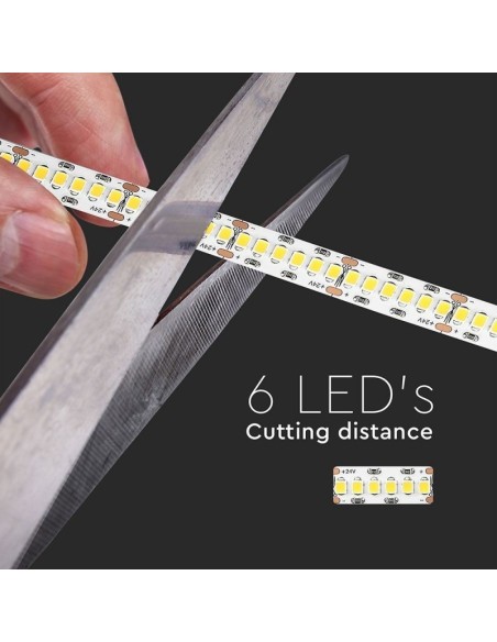 LED strip 24V, Samsung chip, SMD2835, 18W/m, 240 leds/m, IP20, width 10mm, CRI95 - V-TAC PRO VT-10-240