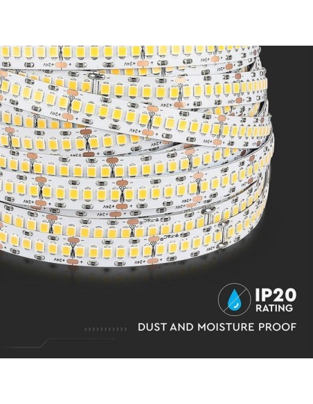LED Streifen 24V, Samsung Chip, SMD2835, 18W/m, 240 leds/m, IP20, Breite 10mm, CRI95 - V-TAC PRO VT-10-240