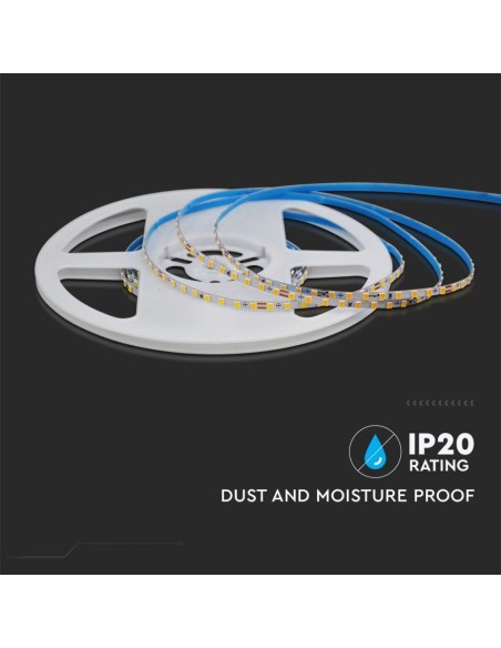 LED-strip 24V, SMD2835, 9W/m, 128 leds/m, IP20, breedte 4mm - V-TAC VT-2835
