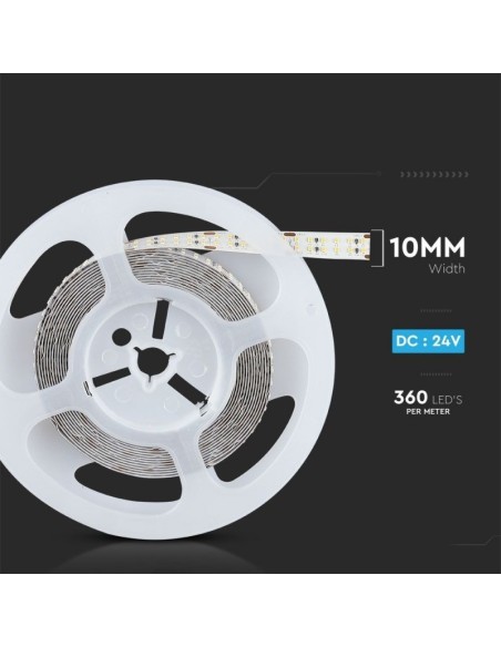 LED-Streifen 24V, SMD2216, 30W/m, 360 leds/m, IP20, Breite 14mm, CRI95 - V-TAC VT-2216