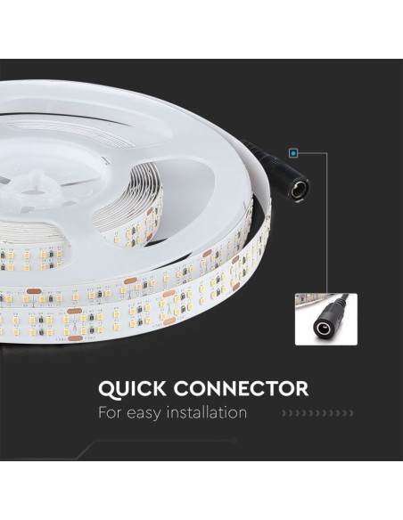 Tira LED 24V, SMD2216, 30W/m, 360 leds/m, IP20, ancho 14mm, CRI95 - V-TAC VT-2216