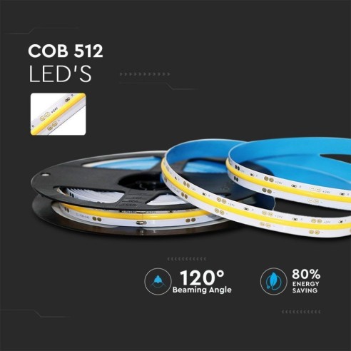 Bande LED 24V, COB, 13W/m, 512...