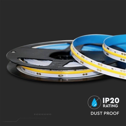 Tira LED 24V, COB, 13W/m, 512 leds/m,...