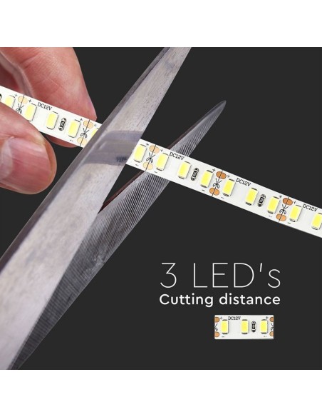 Led strip 12V, SMD5730, 18W/m, 120 leds/m, IP20, width 10mm - V-TAC VT-5730
