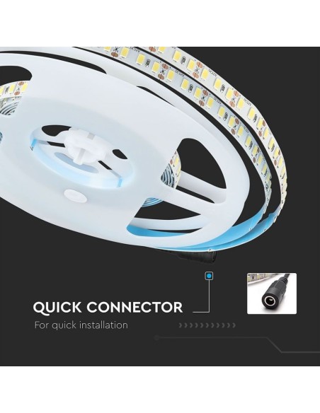 Tira led 12V, SMD5730, 18W/m, 120 leds/m, IP20, ancho 10mm - V-TAC VT-5730