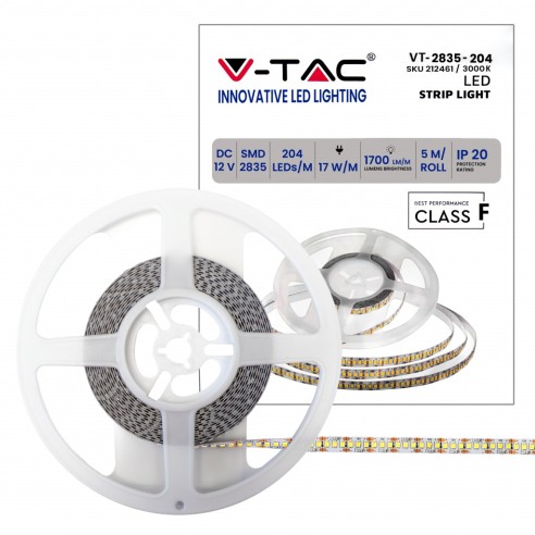 Led strip 12V, SMD2835, 17W/m, 204...