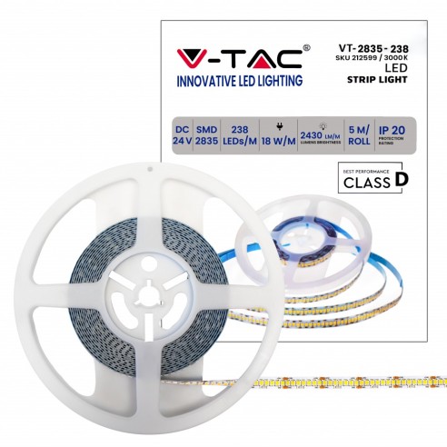LED-Streifen 24V, SMD2835, 18W/m, 238...