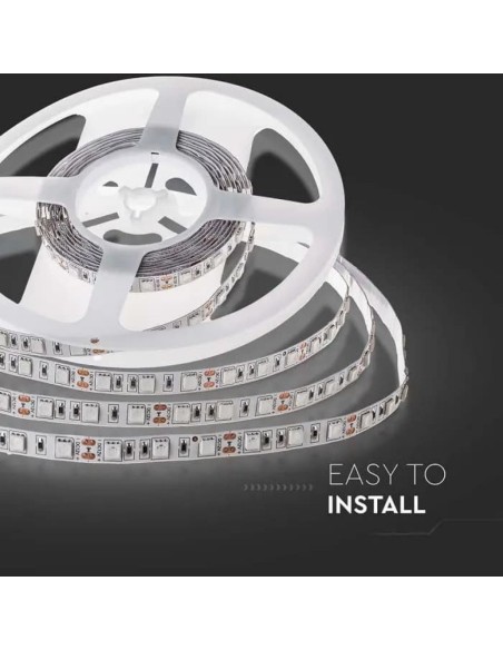 Tira led 12V, SMD5050, 11W/m, 60 leds/m, IP20, ancho 10mm - V-TAC VT-5050