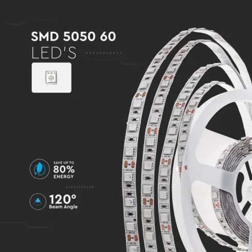 Led strip 12V, SMD5050, 11W/m, 60...