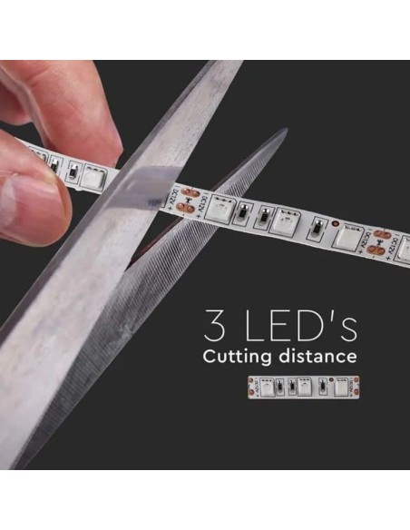 Led strip 12V, SMD5050, 11W/m, 60 leds/m, IP20, width 10mm - V-TAC VT-5050