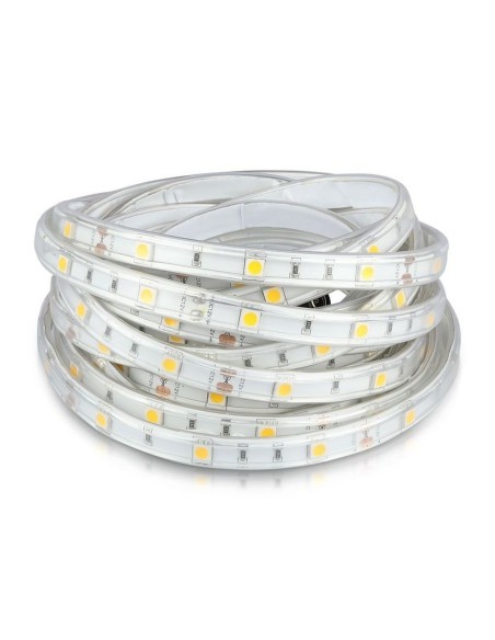 Strip led 12V, SMD5050, 4,8W/m, 30 led/m, IP65, larghezza 10mm - V-TAC VT-5050