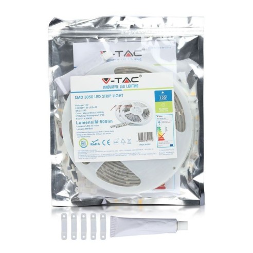 Ledstrip 12V, SMD5050, 4,8W/m, 30...