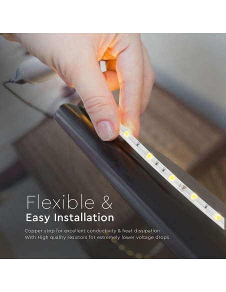 Ledstrip 12V, SMD5050, 4,8W/m, 30 leds/m, IP65, breedte 10mm - V-TAC VT-5050