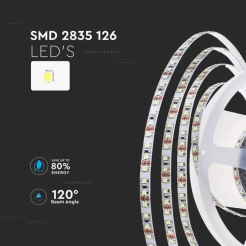 LED strip 24V, SMD2835, 8W/m, 126...