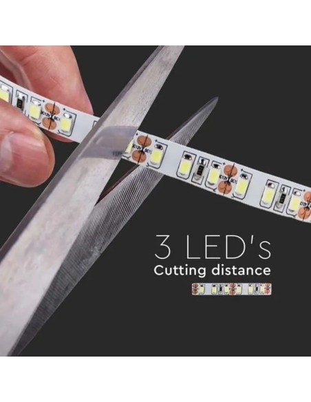 LED-strip 24V, SMD2835, 8W/m, 126 leds/m, IP20, breedte 10mm - V-TAC VT-2835