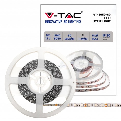 Bande LED 12V, SMD5050, 11W/m, 60...