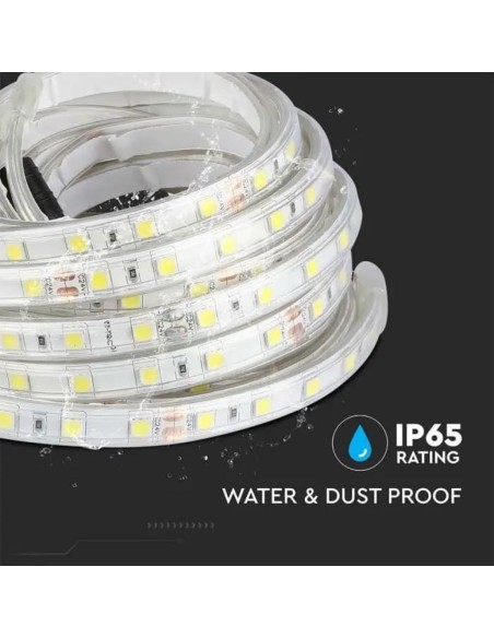Strip led 24V, SMD5050, 10W/m, 60 led/m, IP65, larghezza 11mm - V-TAC VT-5050