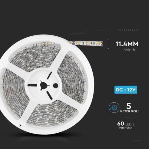 Strip led 12V,  SMD5050, 11W/m, 60...