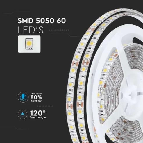 Bande LED 12V, SMD5050, 11W/m, 60...