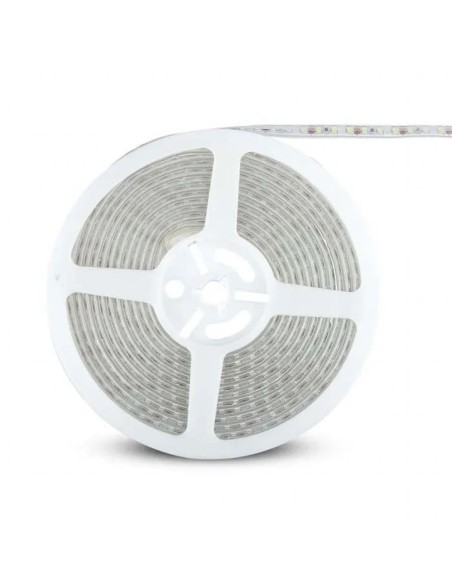 Bande LED 12V, SMD3528, 8W/m, 120 leds/m, IP65, largeur 9mm - V-TAC VT-3528