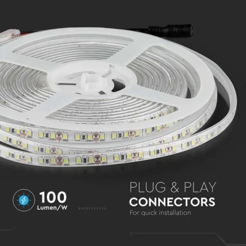 Bande LED 12V, SMD3528, 8W/m, 120...
