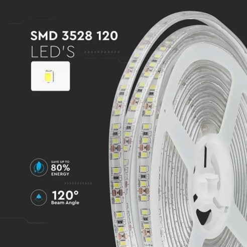 Ledstrip 12V, SMD3528, 8W/m, 120...