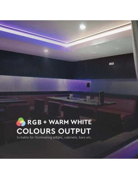 Ledstrip 12V, RGB en wit SMD5050, 8W/m, 60 leds/m, IP20, breedte 10mm - V-TAC VT-5050