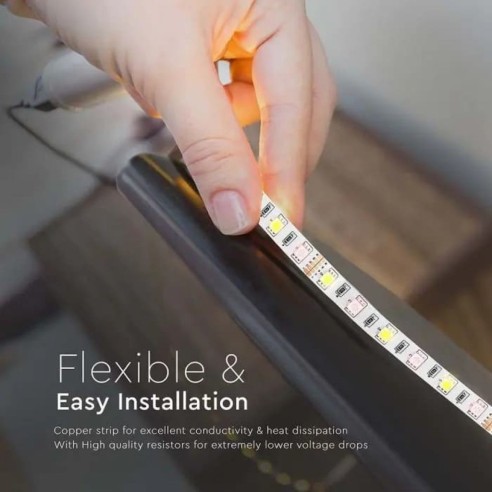 Strip led 12V, RGB e bianco  SMD5050,...