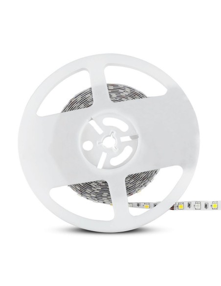 Led strip 12V, RGB and natural white 4000K, SMD5050, 8W/m, 60 leds/m, IP20, width 10mm - V-TAC VT-5050
