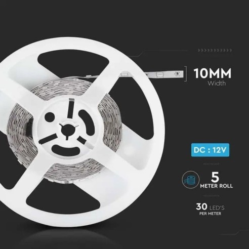 Ledstrip 12V, RGB, SMD5050, 4W/m, 30...