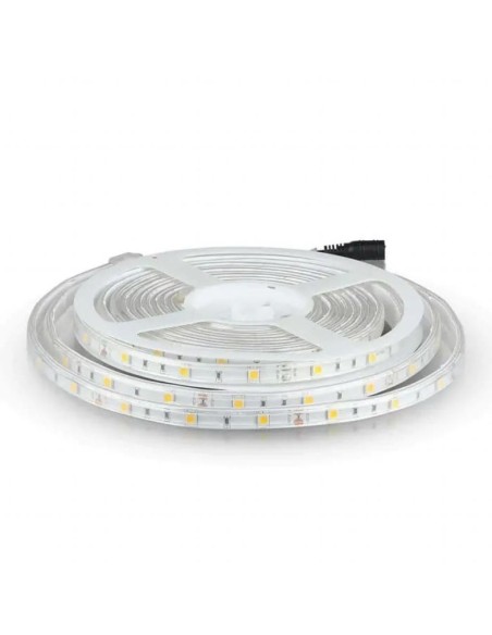 Ledstrip 12V, RGB, SMD5050, 4W/m, 30 leds/m, IP65, breedte 10mm - V-TAC VT-5050