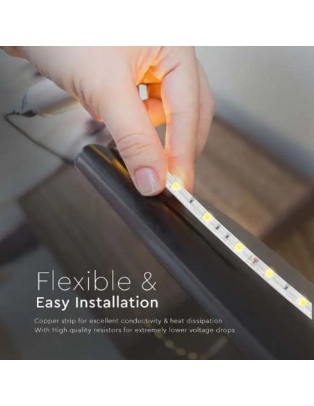 Led strip 12V, RGB, SMD5050, 4W/m, 30 leds/m, IP65, width 10mm - V-TAC VT-5050