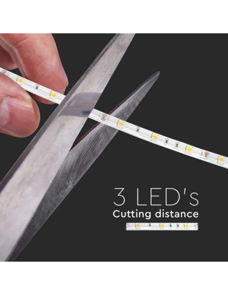 Led strip 12V, RGB, SMD5050, 4W/m, 30 leds/m, IP65, width 10mm - V-TAC VT-5050