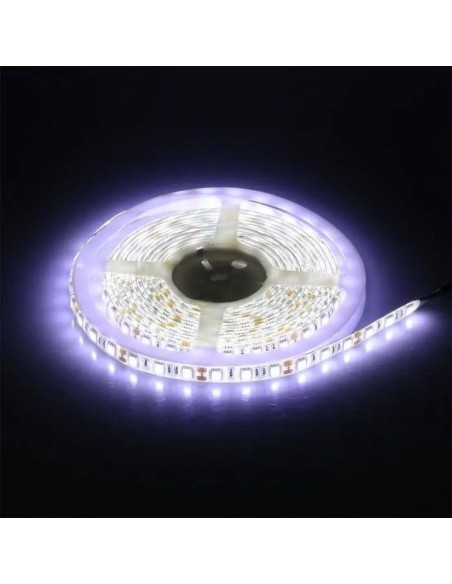 Led strip 12V, RGB, SMD5050, 7W/m, 60 leds/m, IP65, width 10mm - V-TAC VT-5050