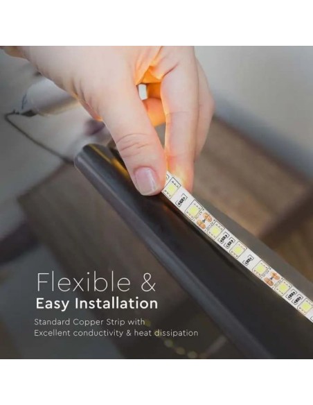 Ledstrip 12V, RGB, SMD5050, 7W/m, 60 leds/m, IP65, breedte 10mm - V-TAC VT-5050