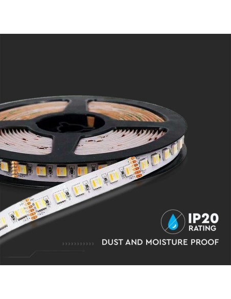 Tira led 24V, RGB + blanco, SMD5050, 24W/m, 60 leds/m, IP20, ancho 12mm - V-TAC VT-5050