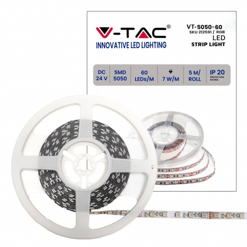 Led-Streifen 24V, RGB, SMD5050, 7W/m,...