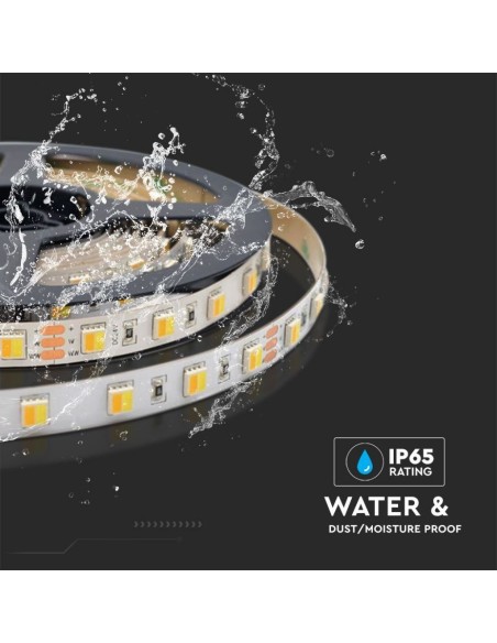 LED-Streifen 24V, 3 in 1, SMD2835, 14W/m, 120 leds/m, IP65, Breite 10mm - V-TAC VT-2835