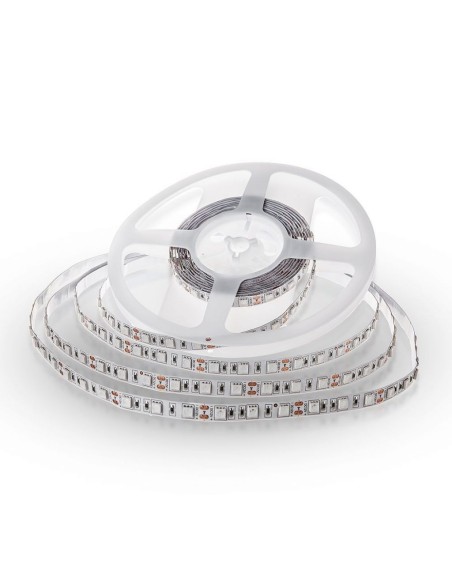 Strip led 12V, bianco caldo 2200K, SMD5050, 10,8W/m, 60 led/m, IP20, larghezza 10mm - V-TAC VT-5050