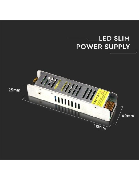 Alimentation à découpage en boîtier métallique, 25W, AC 85-265V, DC 12V 2.1A, IP20 - V-TAC 3228 VT-20026