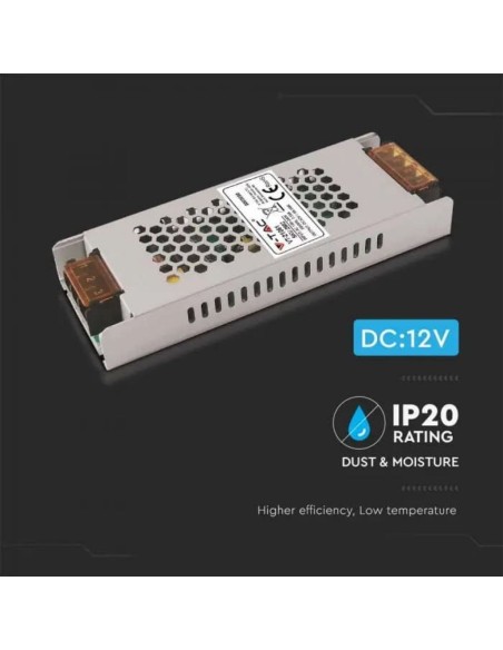 Schaltnetzteil im Metallgehäuse, 60W, AC 100-240V, DC 12V 5A, schmal, IP20 - V-TAC 2682 VT-21061