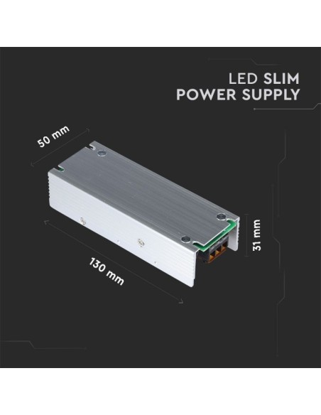 Alimentation à découpage en boîtier métallique, 60W, AC 85-265V, DC 12V 5A, IP20 - V-TAC 3246 VT-20062