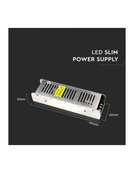 Schaltnetzteil im Metallgehäuse, 100W, AC 200-240V, DC 12V 8,5A, IP20, dimmbar - V-TAC 3256 VT-20101D