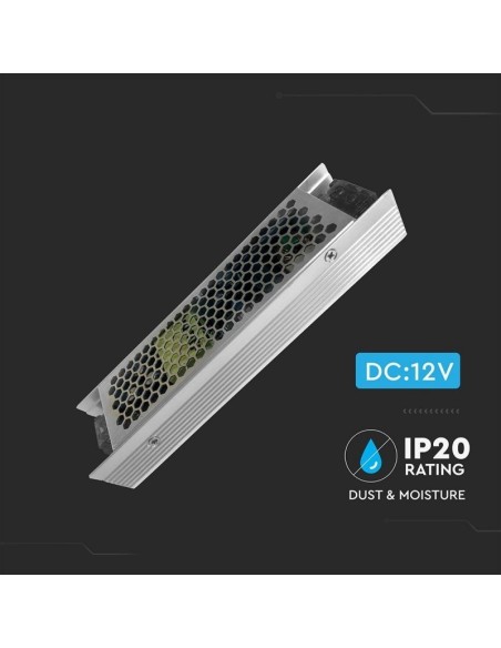 Schakelvoeding in metalen behuizing, 120W, AC 85-265V, DC 12V 10A, IP20 - V-TAC 3243 VT-20122