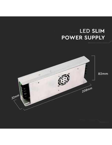 Schaltnetzteil im Metallgehäuse, 350W, AC 220-240V, DC 12V 30A, IP20 - V-TAC 3259 VT-20352