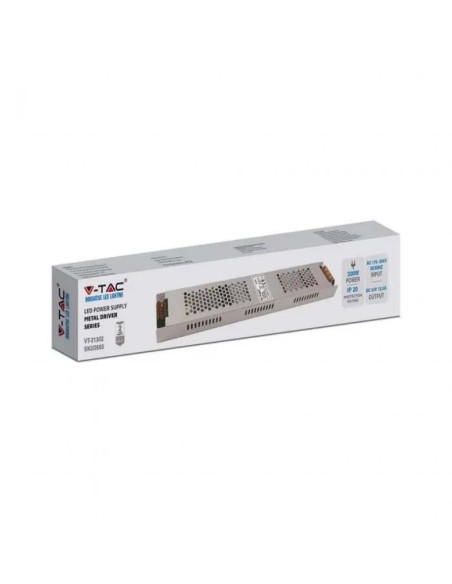 Fuente de alimentación conmutada en carcasa metálica, 300 W, CA 176-264 V, CC 24 V 12,5 A, delgada, IP20 - V-TAC 2693 VT-21302