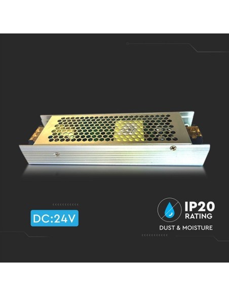 Schaltnetzteil im Metallgehäuse, 150W, AC 176-264V, DC 24V 6,5A, IP20 - V-TAC 3253 VT-20153