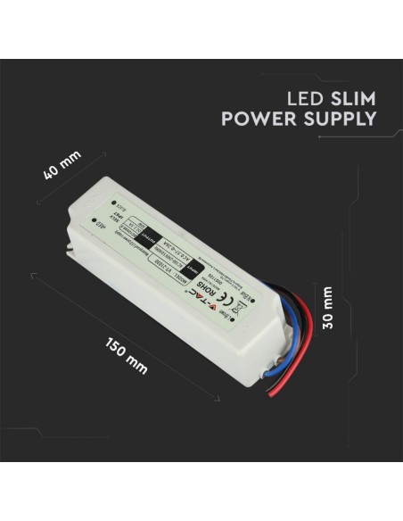 Switching power supply, 30W, AC 100-240V, DC 12V 2.5A, IP67 - V-TAC 3271 VT-21030